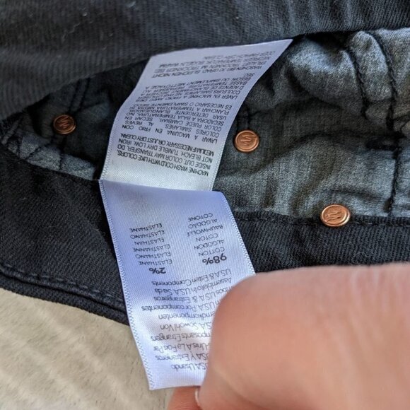 Mother Denim Looker Fray Hem Black Jeans 24 @O - Picture 3 of 15